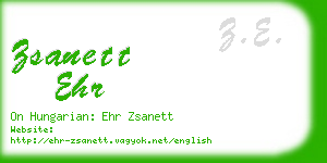 zsanett ehr business card